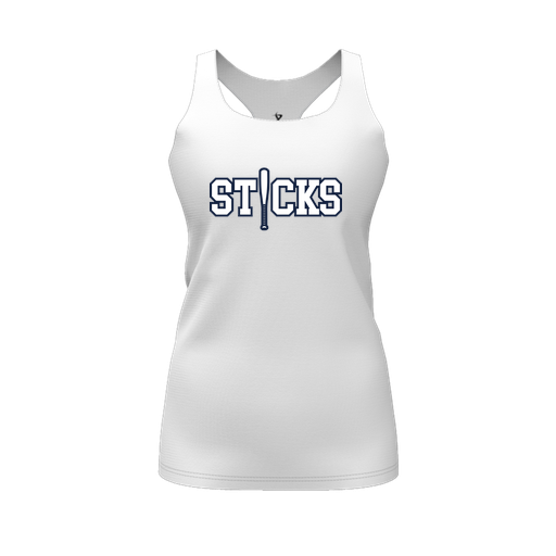 [FT0TRBWH-FYS-LOGO2] Decker Racerback Tank Top (Female Youth S, White, Logo 2)