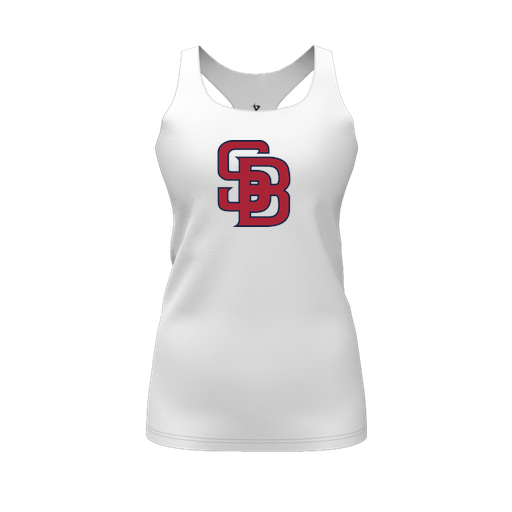 [CUS-DFW-RCBK-PER-WHT-FYS-LOGO3] Racerback Tank Top (Female Youth S, White, Logo 3)