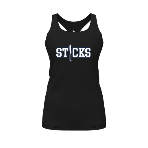 [FT0TRBBK-FYS-LOGO2] Decker Racerback Tank Top (Female Youth S, Black, Logo 2)