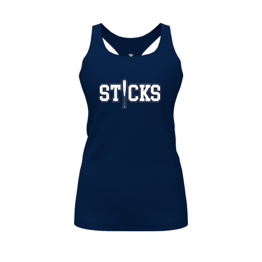 [FT0TRBNV-FYS-LOGO2] Decker Racerback Tank Top (Female Youth S, Navy, Logo 2)
