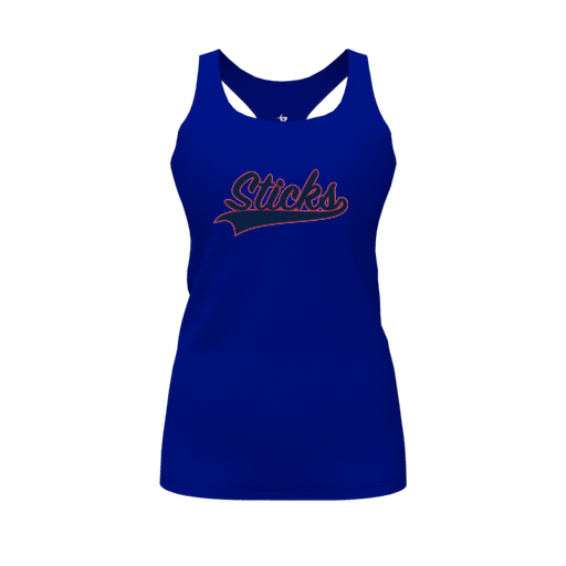 [FT0TRBRY-FYS-LOGO1] Decker Racerback Tank Top (Female Youth S, Royal, Logo 1)