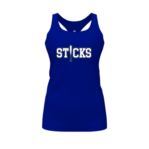 [FT0TRBRY-FYS-LOGO2] Decker Racerback Tank Top (Female Youth S, Royal, Logo 2)