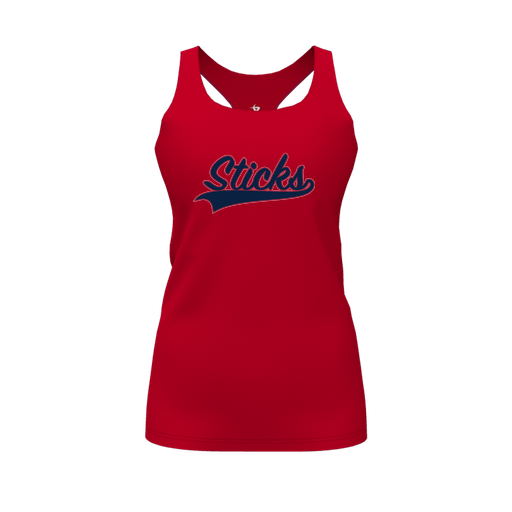 [FT0TRBRD-FYS-LOGO1] Decker Racerback Tank Top (Female Youth S, Red, Logo 1)