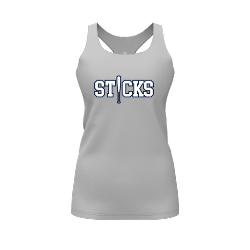 [CUS-DFW-RCBK-PER-GRY-FYS-LOGO2] Racerback Tank Top (Female Youth S, Gray, Logo 2)