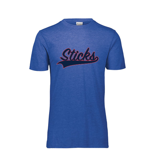 [FTSCUBRY-YS-LOGO1] Decker Youth Tri-Blend T-Shirt - Short Sleeve (Youth S, Royal, Logo 1)