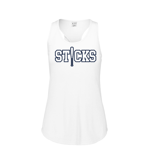 [3078.005.S-LOGO2] Ladies Tri Blend Tank Top (Female Adult S, White, Logo 2)