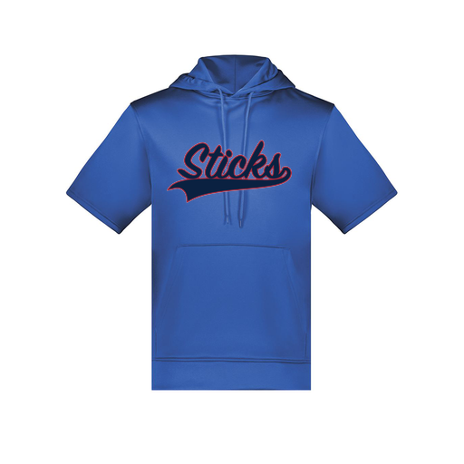 [6871.060.S-LOGO1] Men's Dri Fit Short Sleeve Hoodie (Adult S, Royal, Logo 1)