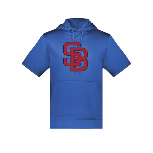 [6871.060.S-LOGO3] Men's Dri Fit Short Sleeve Hoodie (Adult S, Royal, Logo 3)