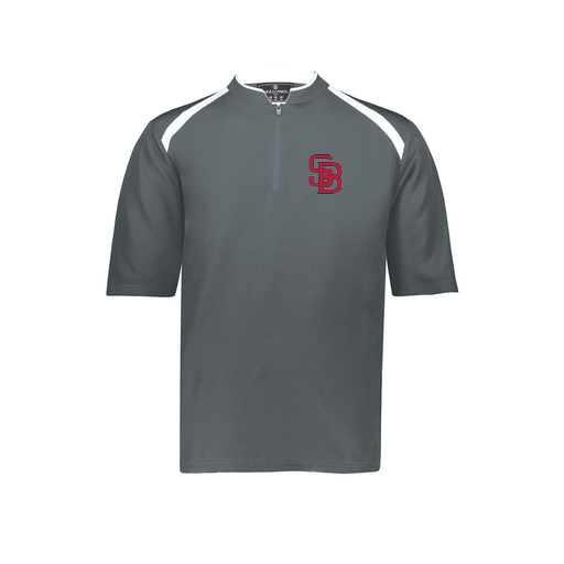 [229581-AS-GRY-LOGO3] Men's Dugout Short Sleeve Pullover (Adult S, Gray, Logo 3)