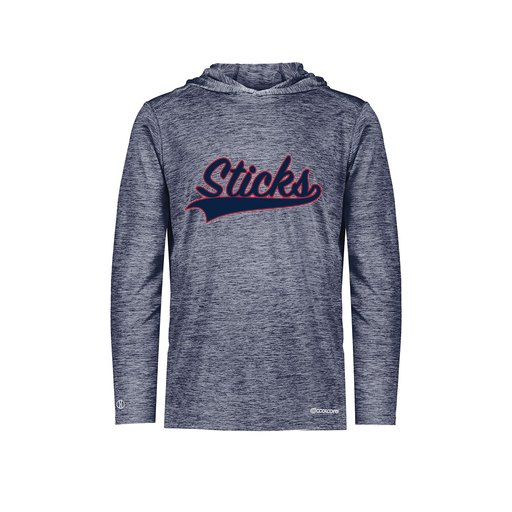 [FOLHCGNV-AS-LOGO1] Decker Men's Charge Hoodie (Adult S, Navy, Logo 1)