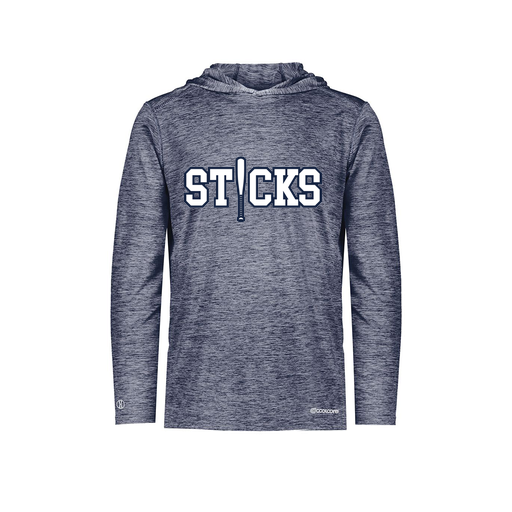 [FOLHCGNV-AS-LOGO2] Decker Men's Charge Hoodie (Adult S, Navy, Logo 2)