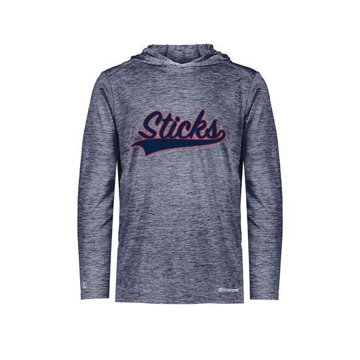 [FOLHCGNV-YS-LOGO1] Decker Youth Charge Hoodie (Youth S, Navy, Logo 1)