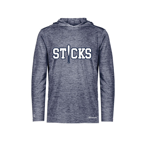 [FOLHCGNV-YS-LOGO2] Decker Youth Charge Hoodie (Youth S, Navy, Logo 2)