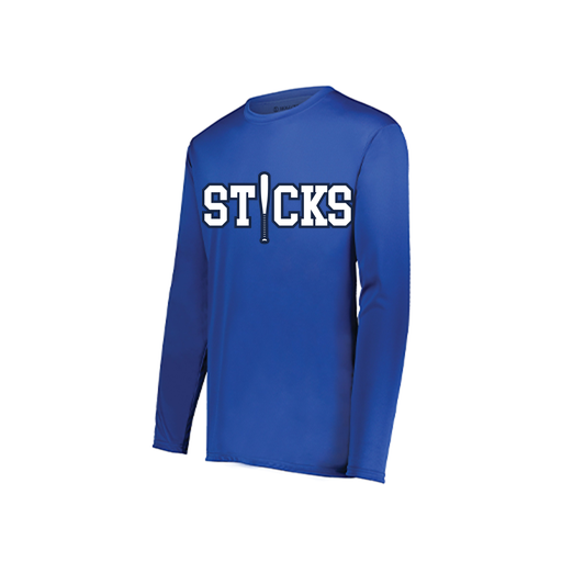 [222822.060.XS-LOGO2] Men's LS Smooth Sport Shirt (Adult XS, Royal, Logo 2)
