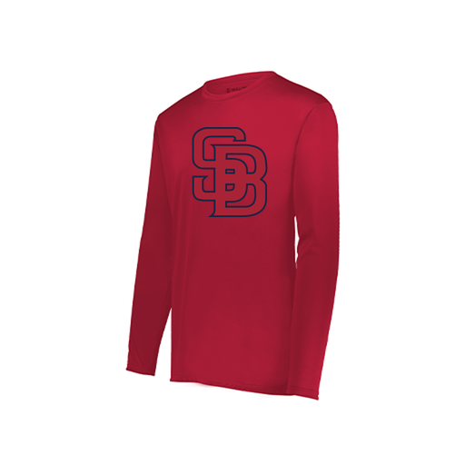 [222822.083.XS-LOGO3] Men's LS Smooth Sport Shirt (Adult XS, Red, Logo 3)