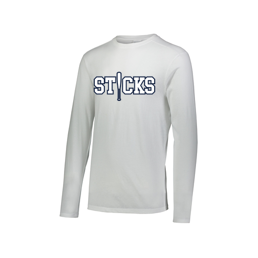 [FTLCUBWH-AXS-LOGO2] Decker Men's Tri-Blend T-Shirt - Long Sleeve (Adult XS, White, Logo 2)