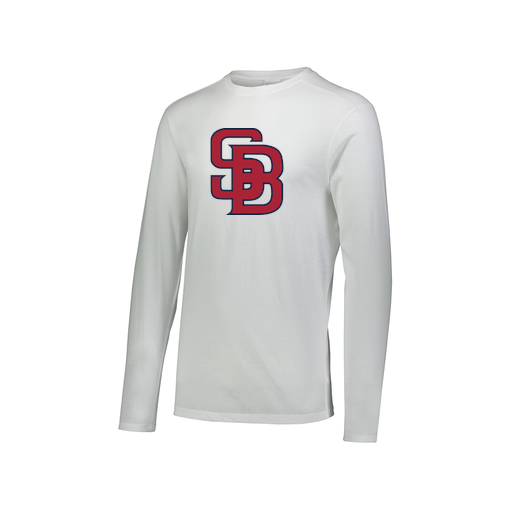 [FTLCUBWH-AXS-LOGO3] Decker Men's Tri-Blend T-Shirt - Long Sleeve (Adult XS, White, Logo 3)
