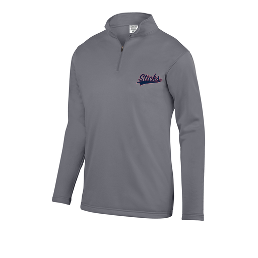 [FOLQFFGY-AS-LOGO1] Decker Men's FlexFleece 1/4 Zip (Adult S, Gray, Logo 1)