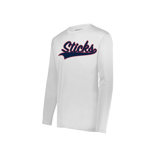 [222823.005.S-LOGO1] Youth LS Smooth Sport Shirt (Youth S, White, Logo 1)