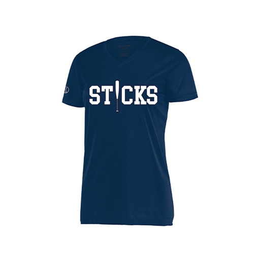 [222820.065.S-LOGO2] Ladies Movement Dri Fit Shirt (Female Adult S, Navy, Logo 2)