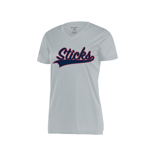 [222820.099.S-LOGO1] Ladies Movement Dri Fit Shirt (Female Adult S, Silver, Logo 1)