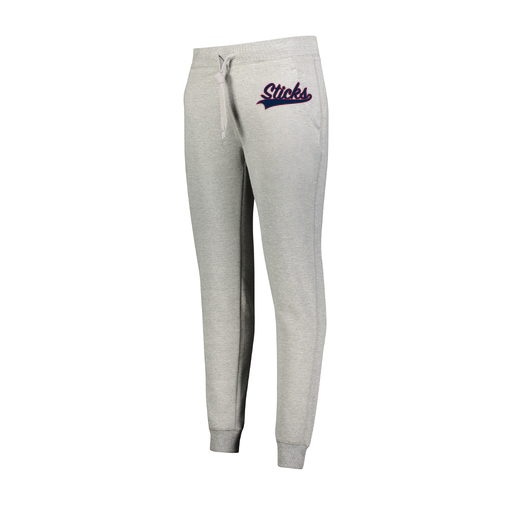 [229748.017.XS-LOGO1] Ladies 60/40 Fleece Jogger (Female Adult XS, Silver, Logo 1)